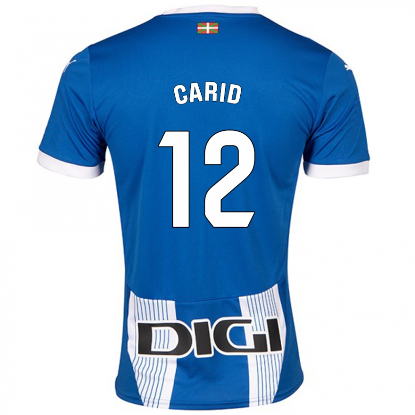 Niño Camiseta Andrea Carid #12 Azul 1ª Equipación 2024/25 La Camisa México