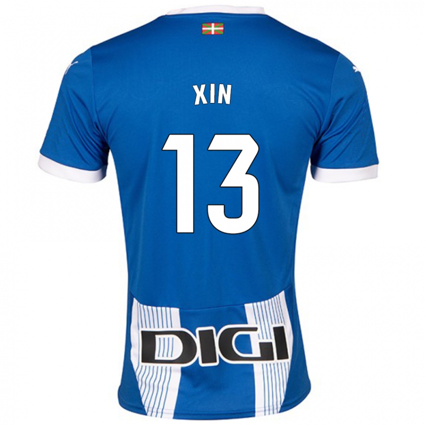 Niño Camiseta Jana Xin #13 Azul 1ª Equipación 2024/25 La Camisa México