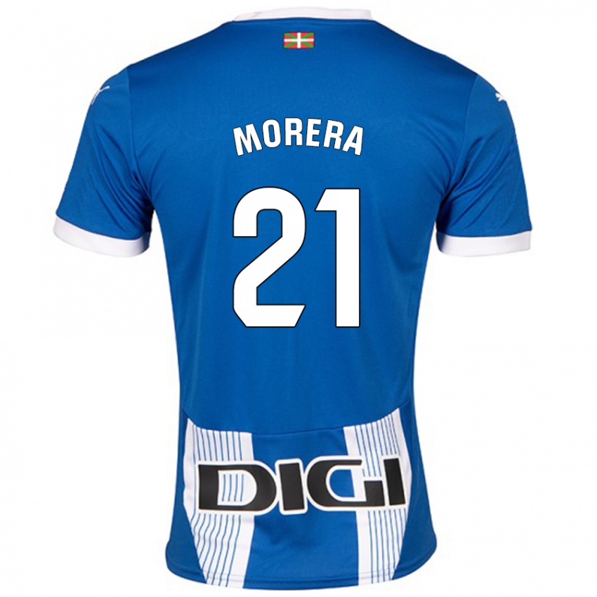 Niño Camiseta Carla Morera #21 Azul 1ª Equipación 2024/25 La Camisa México