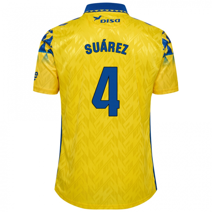 Niño Camiseta Alex Suárez #4 Amarillo Azul 1ª Equipación 2024/25 La Camisa México