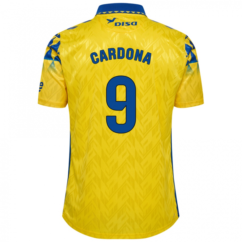 Niño Camiseta Marc Cardona #9 Amarillo Azul 1ª Equipación 2024/25 La Camisa México