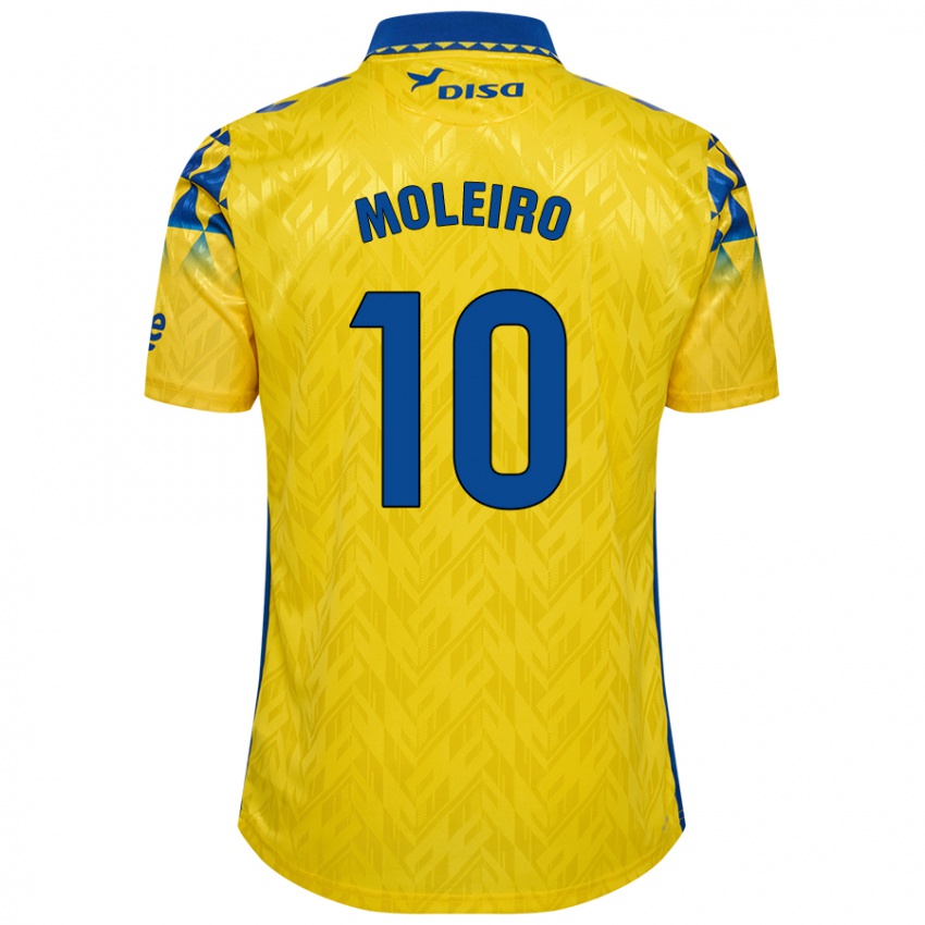 Niño Camiseta Alberto Moleiro #10 Amarillo Azul 1ª Equipación 2024/25 La Camisa México