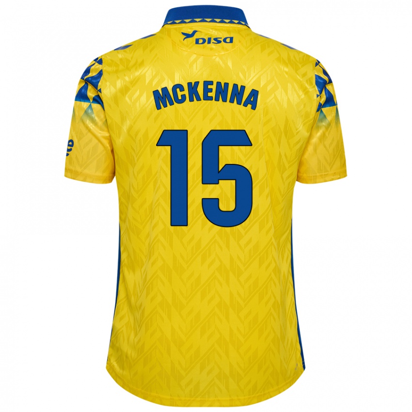 Niño Camiseta Scott Mckenna #15 Amarillo Azul 1ª Equipación 2024/25 La Camisa México