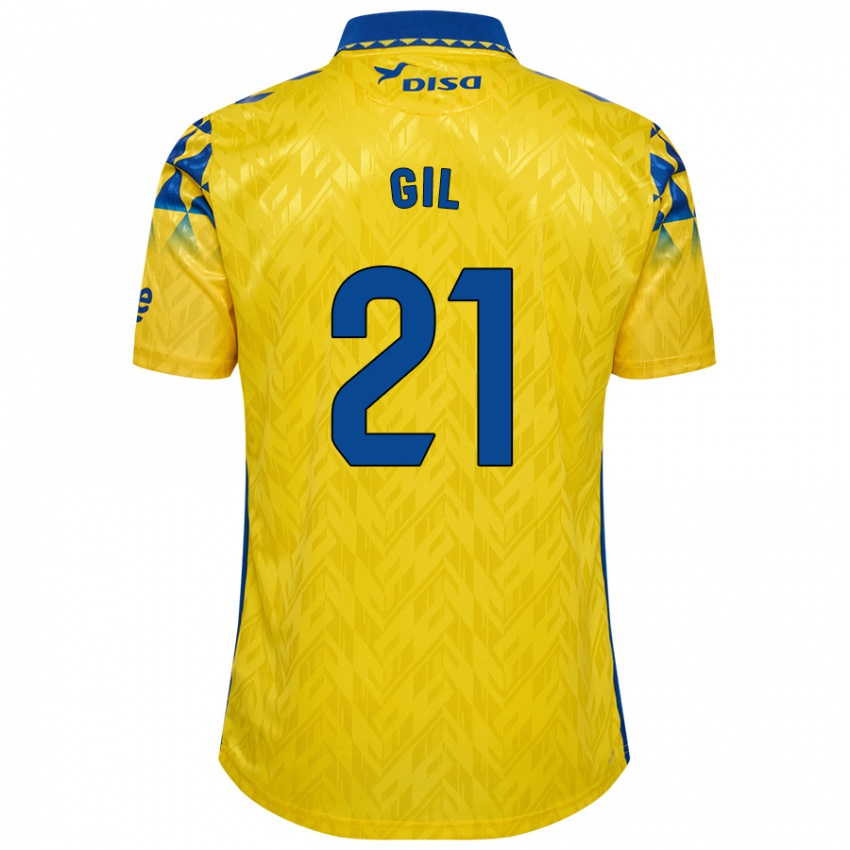 Niño Camiseta Iván Gil #21 Amarillo Azul 1ª Equipación 2024/25 La Camisa México