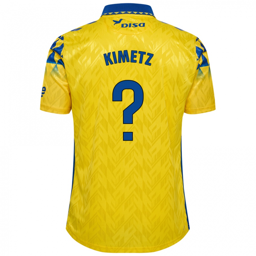 Niño Camiseta Kimetz García #0 Amarillo Azul 1ª Equipación 2024/25 La Camisa México