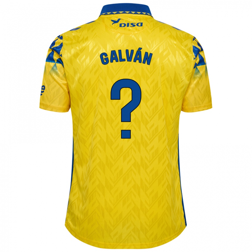 Niño Camiseta Carlos Galván #0 Amarillo Azul 1ª Equipación 2024/25 La Camisa México