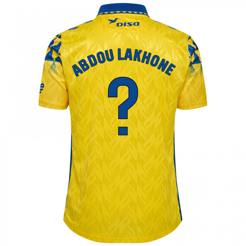 Niño Camiseta Pape Abdou Lakhone #0 Amarillo Azul 1ª Equipación 2024/25 La Camisa México