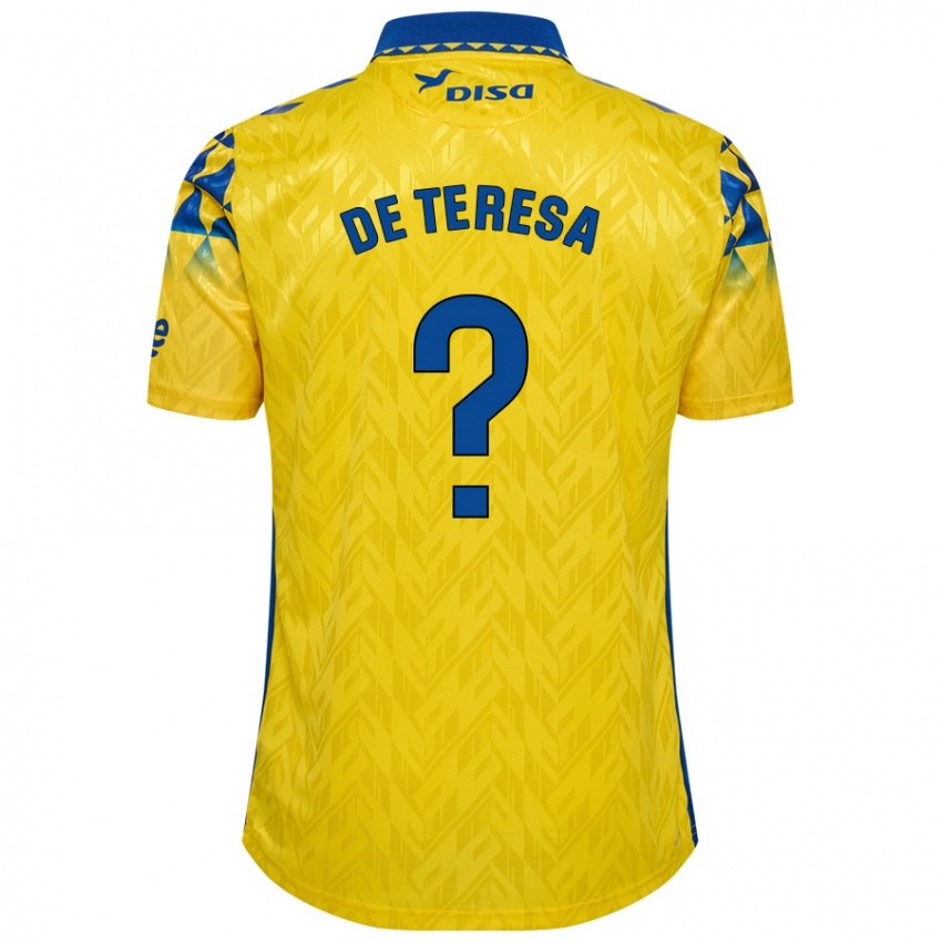 Niño Camiseta Emilio De Teresa #0 Amarillo Azul 1ª Equipación 2024/25 La Camisa México