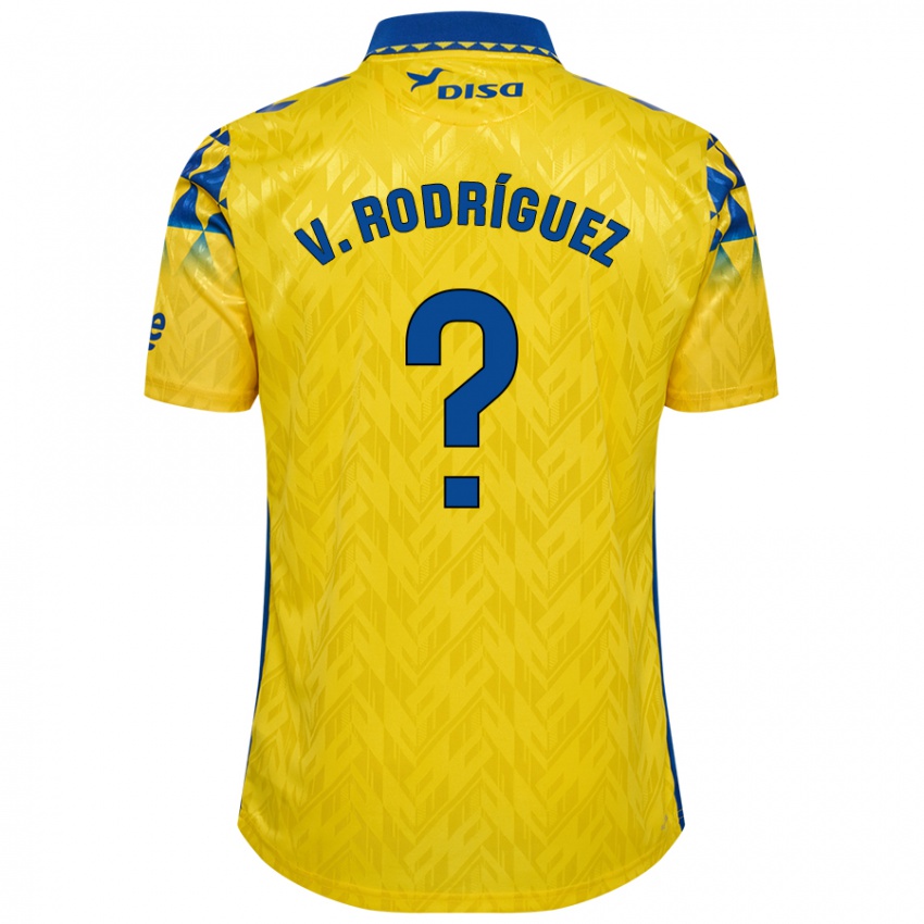 Niño Camiseta Carlos Vicente Rodríguez #0 Amarillo Azul 1ª Equipación 2024/25 La Camisa México