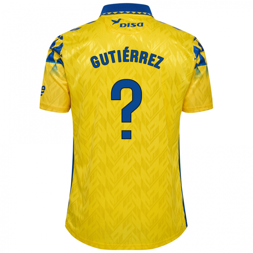 Niño Camiseta Marco Gutiérrez #0 Amarillo Azul 1ª Equipación 2024/25 La Camisa México