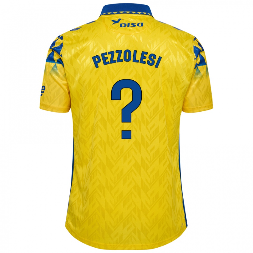 Niño Camiseta Valentín Pezzolesi #0 Amarillo Azul 1ª Equipación 2024/25 La Camisa México