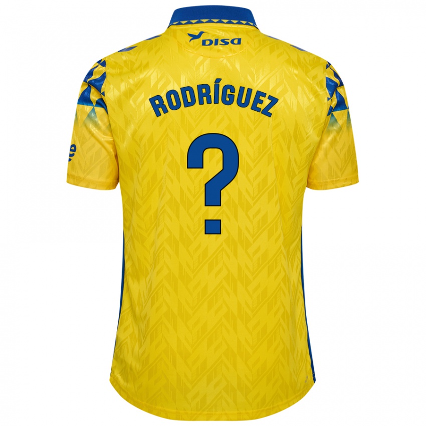 Niño Camiseta David Rodríguez #0 Amarillo Azul 1ª Equipación 2024/25 La Camisa México