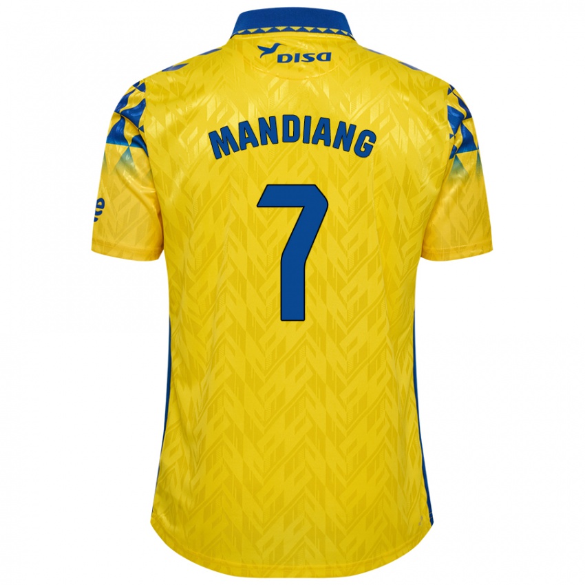 Niño Camiseta Saliou Mandiang #7 Amarillo Azul 1ª Equipación 2024/25 La Camisa México