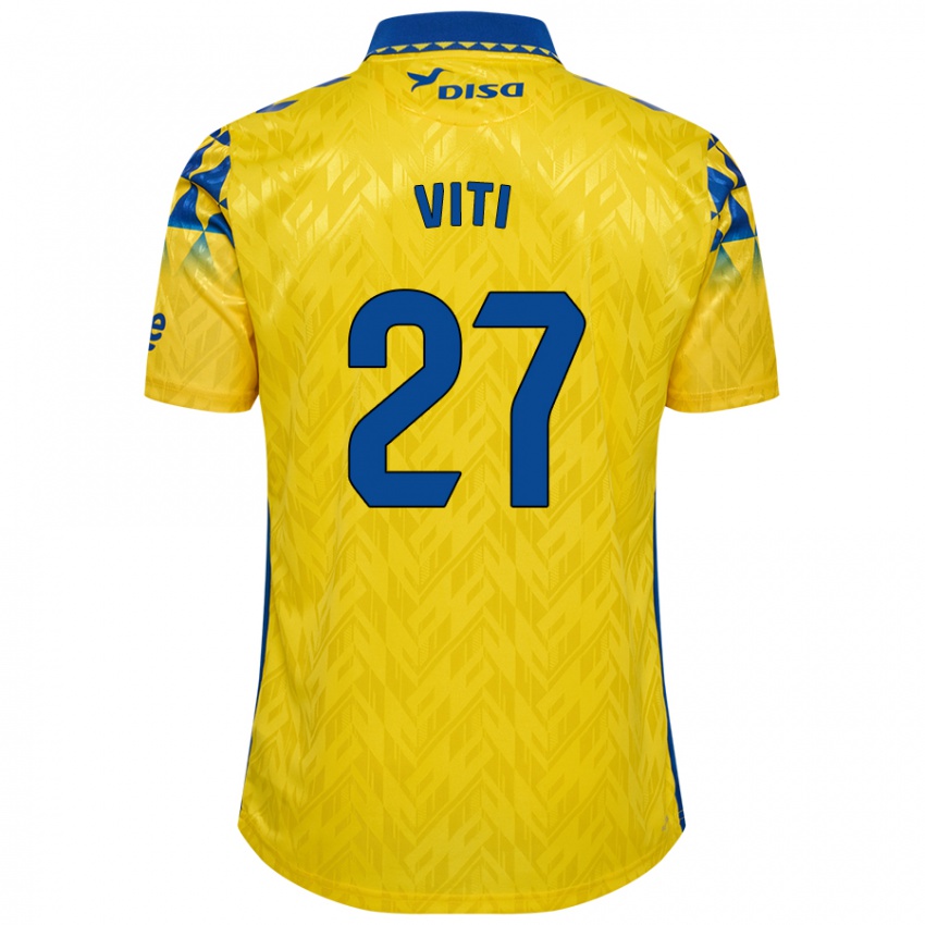 Niño Camiseta Viti #27 Amarillo Azul 1ª Equipación 2024/25 La Camisa México