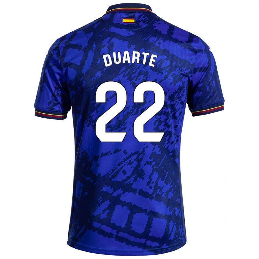 Niño Camiseta Domingos Duarte #22 Azul Más Oscuro 1ª Equipación 2024/25 La Camisa México