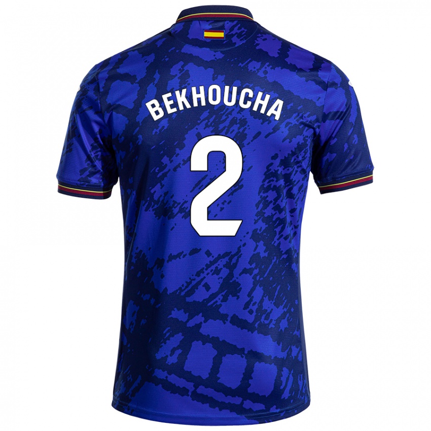 Niño Camiseta Ismael Bekhoucha #2 Azul Más Oscuro 1ª Equipación 2024/25 La Camisa México