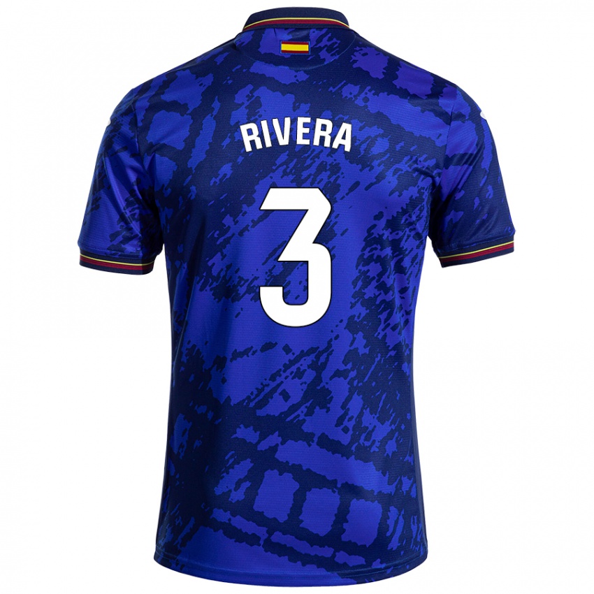 Niño Camiseta Gorka Rivera #3 Azul Más Oscuro 1ª Equipación 2024/25 La Camisa México