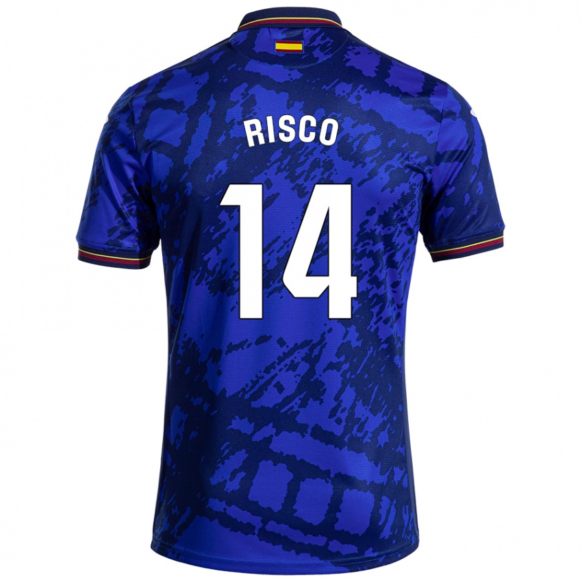 Niño Camiseta Alberto Risco #14 Azul Más Oscuro 1ª Equipación 2024/25 La Camisa México