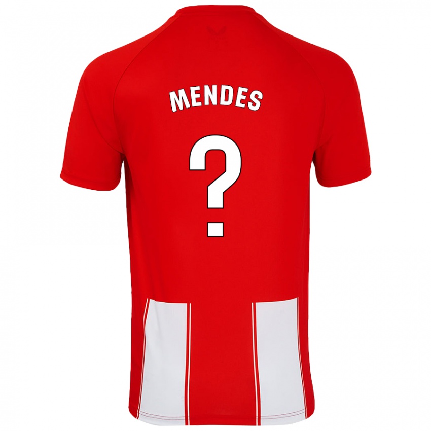 Niño Camiseta Houboulang Mendes #0 Rojo Blanco 1ª Equipación 2024/25 La Camisa México