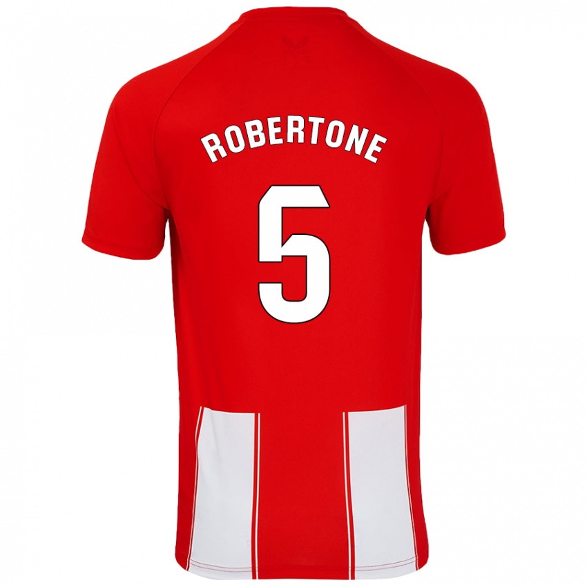 Niño Camiseta Lucas Robertone #5 Rojo Blanco 1ª Equipación 2024/25 La Camisa México