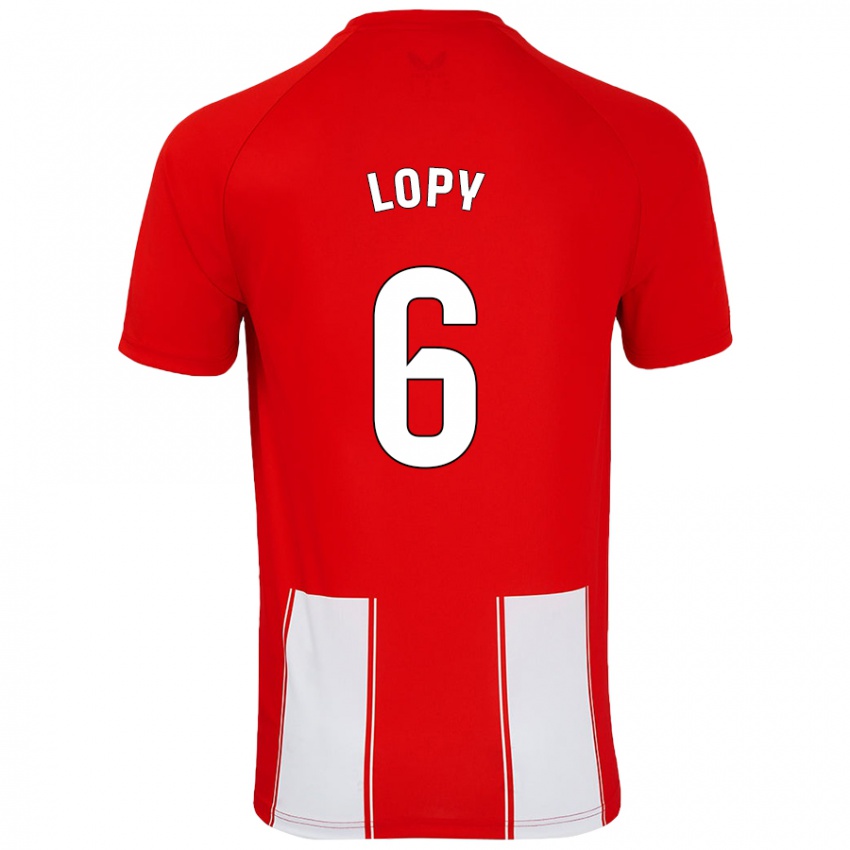 Niño Camiseta Dion Lopy #6 Rojo Blanco 1ª Equipación 2024/25 La Camisa México