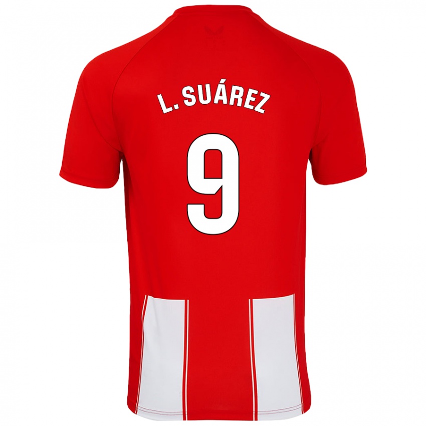 Niño Camiseta Luis Suárez #9 Rojo Blanco 1ª Equipación 2024/25 La Camisa México