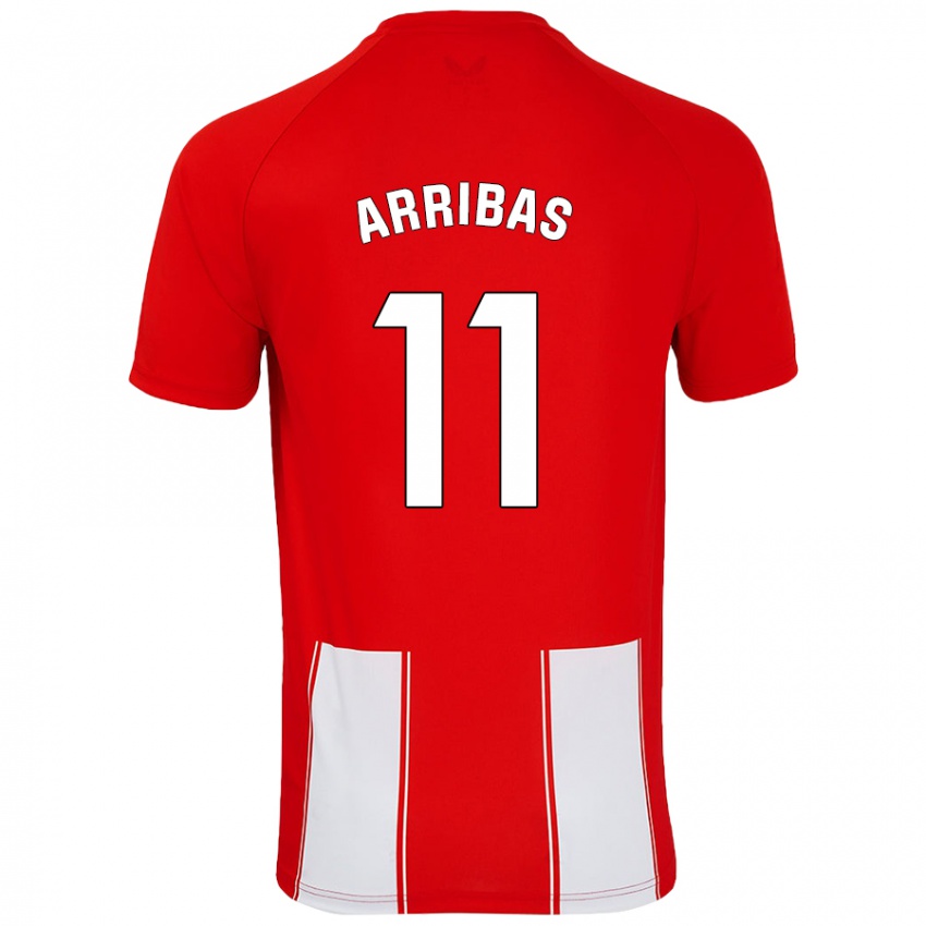 Niño Camiseta Sergio Arribas #11 Rojo Blanco 1ª Equipación 2024/25 La Camisa México