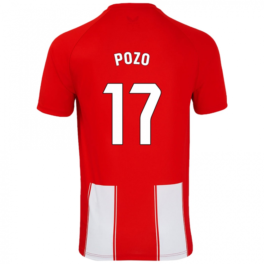 Niño Camiseta Álex Pozo #17 Rojo Blanco 1ª Equipación 2024/25 La Camisa México