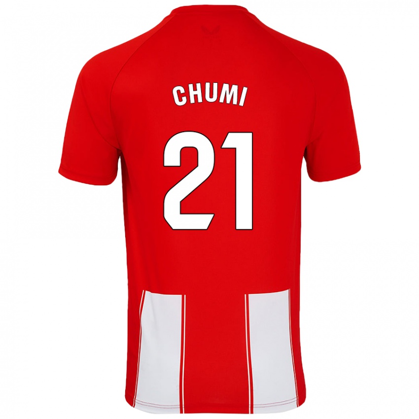 Niño Camiseta Chumi #21 Rojo Blanco 1ª Equipación 2024/25 La Camisa México