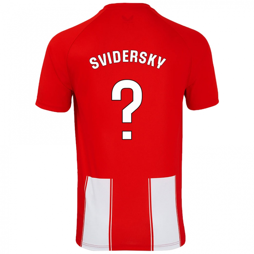 Niño Camiseta Martin Svidersky #0 Rojo Blanco 1ª Equipación 2024/25 La Camisa México