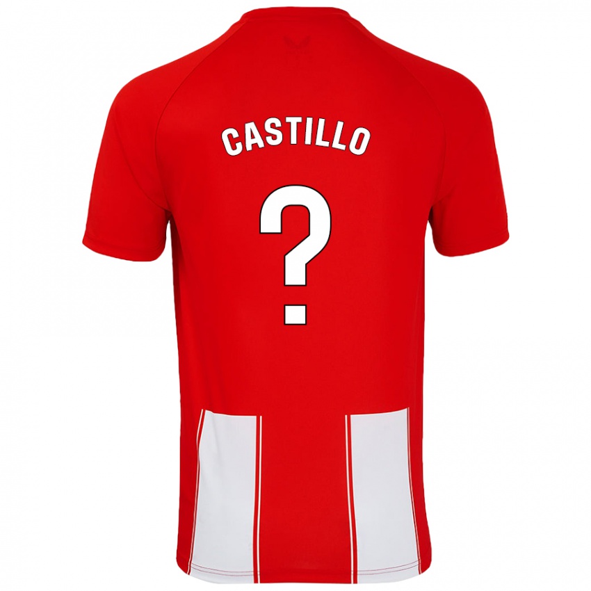 Niño Camiseta Pablo Castillo #0 Rojo Blanco 1ª Equipación 2024/25 La Camisa México