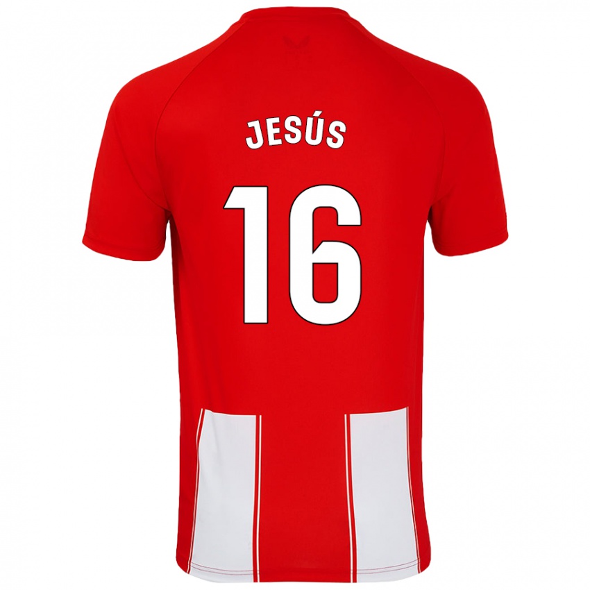 Niño Camiseta Antonio Jesús #16 Rojo Blanco 1ª Equipación 2024/25 La Camisa México