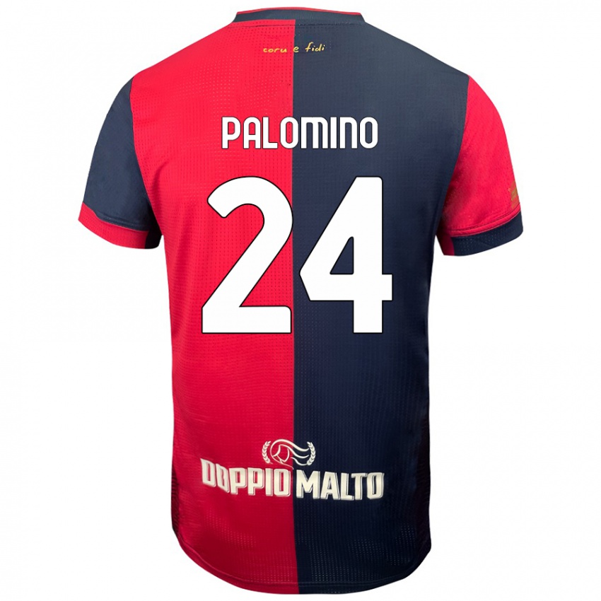 Niño Camiseta José Luis Palomino #24 Rojo Azul Más Oscuro 1ª Equipación 2024/25 La Camisa México