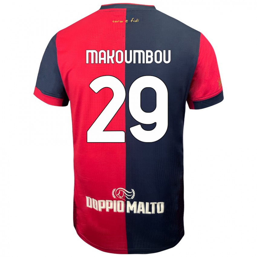 Niño Camiseta Antoine Makoumbou #29 Rojo Azul Más Oscuro 1ª Equipación 2024/25 La Camisa México