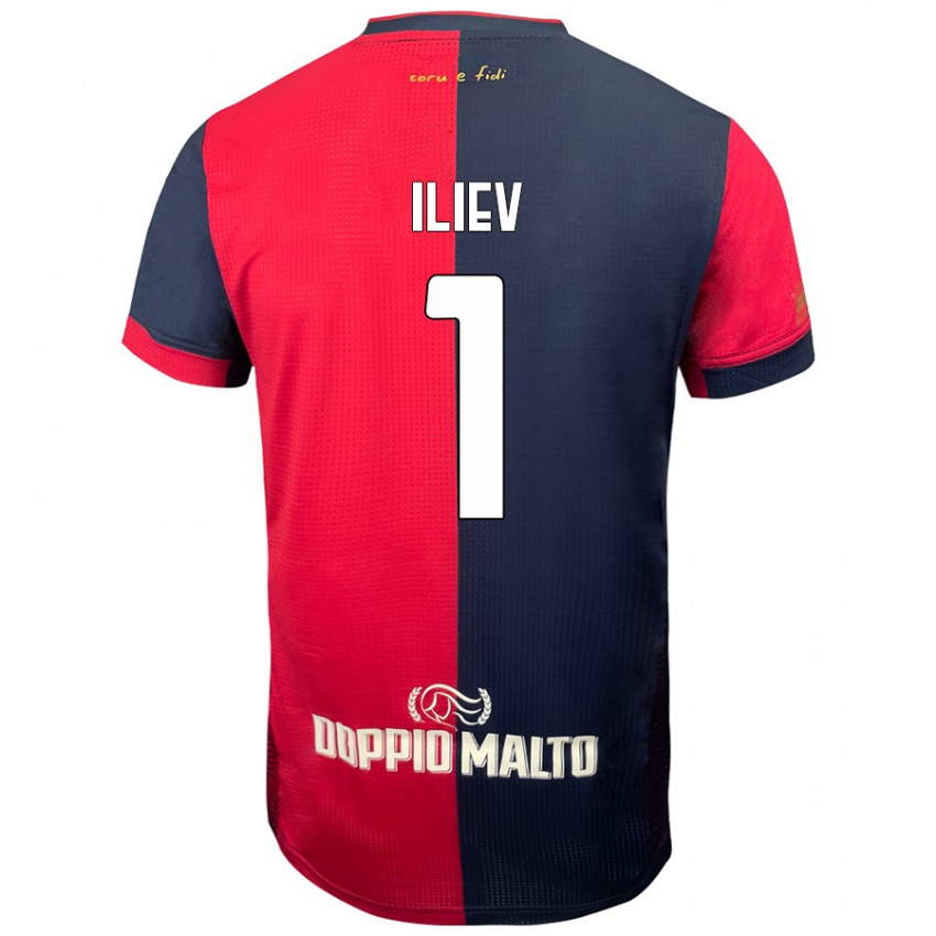 Niño Camiseta Velizar-Iliya Iliev #1 Rojo Azul Más Oscuro 1ª Equipación 2024/25 La Camisa México