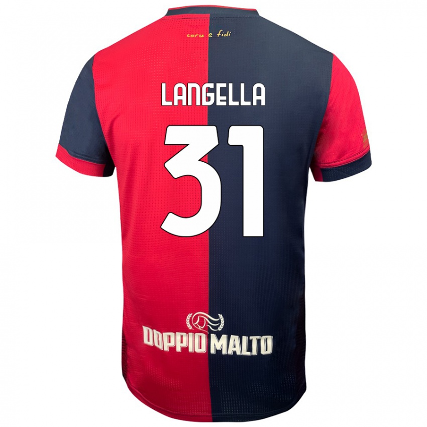 Niño Camiseta Matteo Langella #31 Rojo Azul Más Oscuro 1ª Equipación 2024/25 La Camisa México