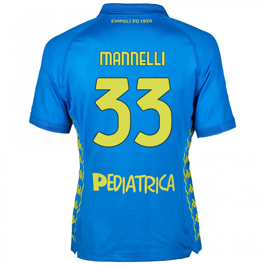 Niño Camiseta Matteo Mannelli #33 Azul 1ª Equipación 2024/25 La Camisa México