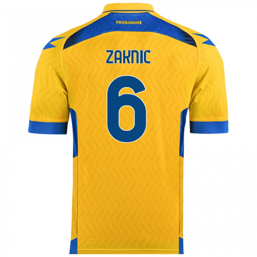 Niño Camiseta Lazar Zaknic #6 Amarillo 1ª Equipación 2024/25 La Camisa México