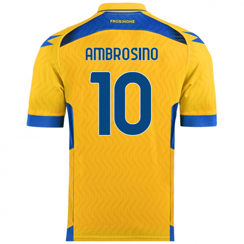 Niño Camiseta Giuseppe Ambrosino #10 Amarillo 1ª Equipación 2024/25 La Camisa México