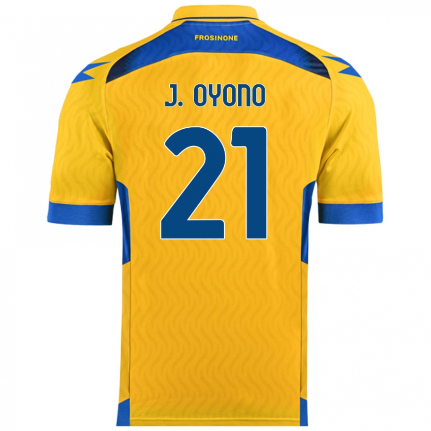 Niño Camiseta Jérémy Oyono #21 Amarillo 1ª Equipación 2024/25 La Camisa México