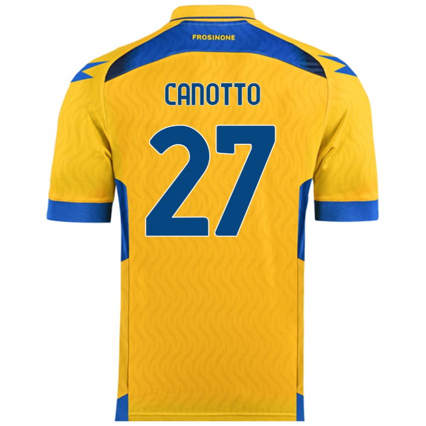 Niño Camiseta Luigi Canotto #27 Amarillo 1ª Equipación 2024/25 La Camisa México