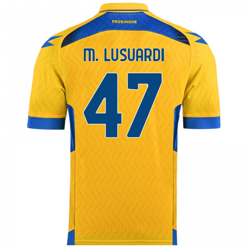 Niño Camiseta Mateus Lusuardi #47 Amarillo 1ª Equipación 2024/25 La Camisa México