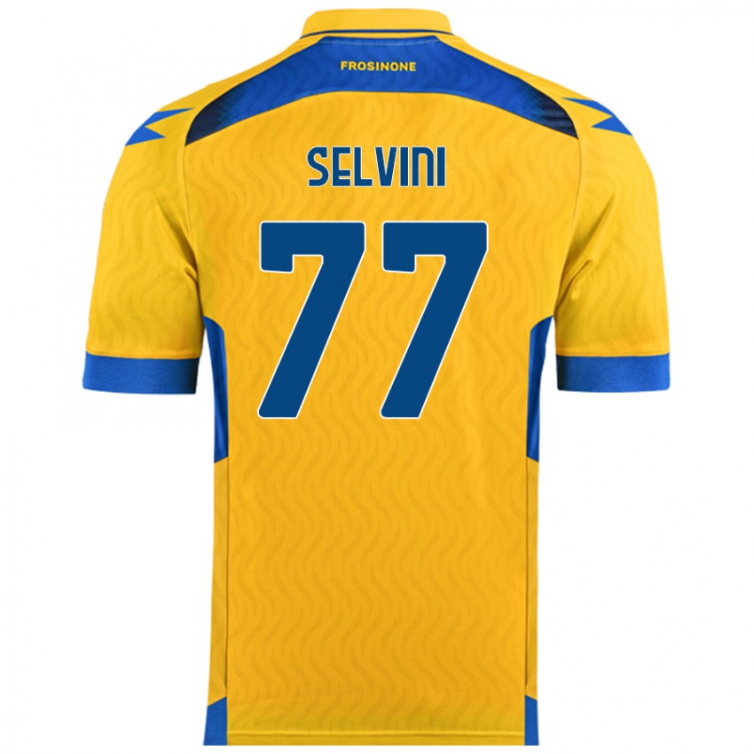 Niño Camiseta Alessandro Selvini #77 Amarillo 1ª Equipación 2024/25 La Camisa México