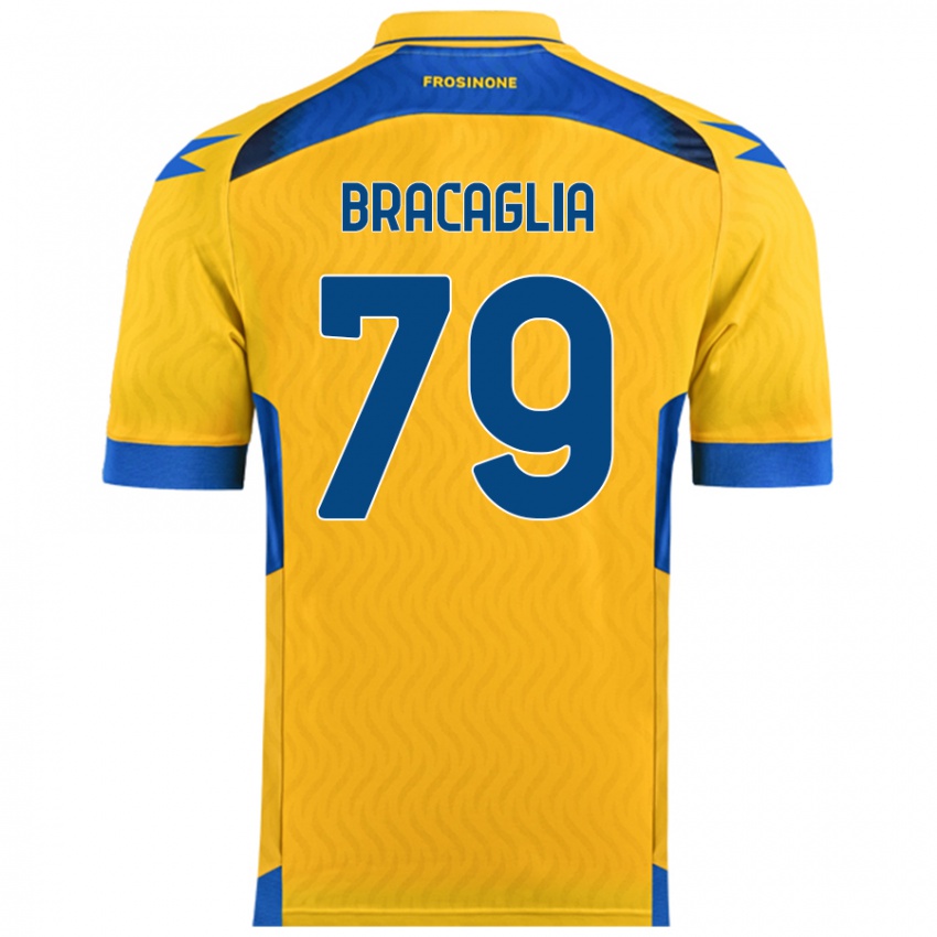 Niño Camiseta Gabriele Bracaglia #79 Amarillo 1ª Equipación 2024/25 La Camisa México