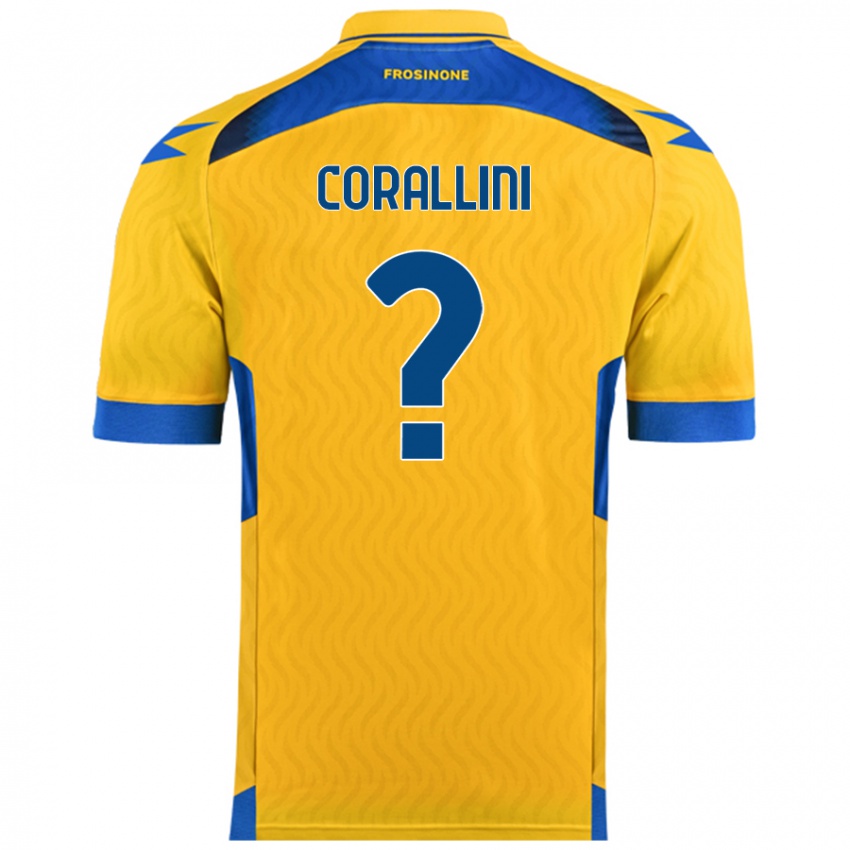 Niño Camiseta Riccardo Corallini #0 Amarillo 1ª Equipación 2024/25 La Camisa México