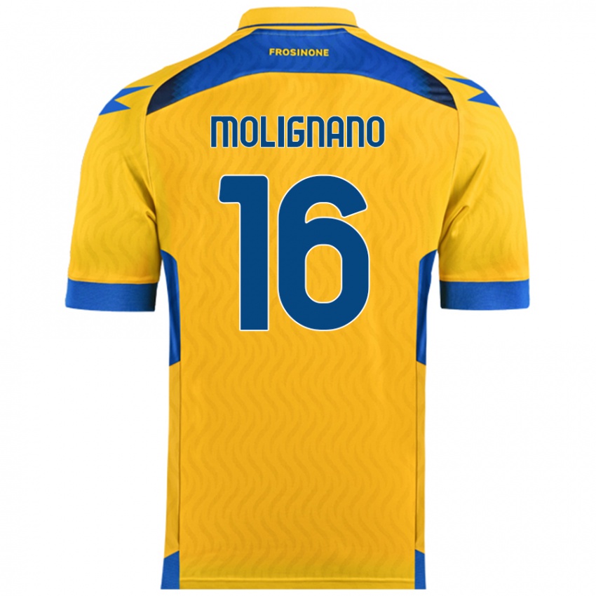 Niño Camiseta Gaetano Molignano #16 Amarillo 1ª Equipación 2024/25 La Camisa México