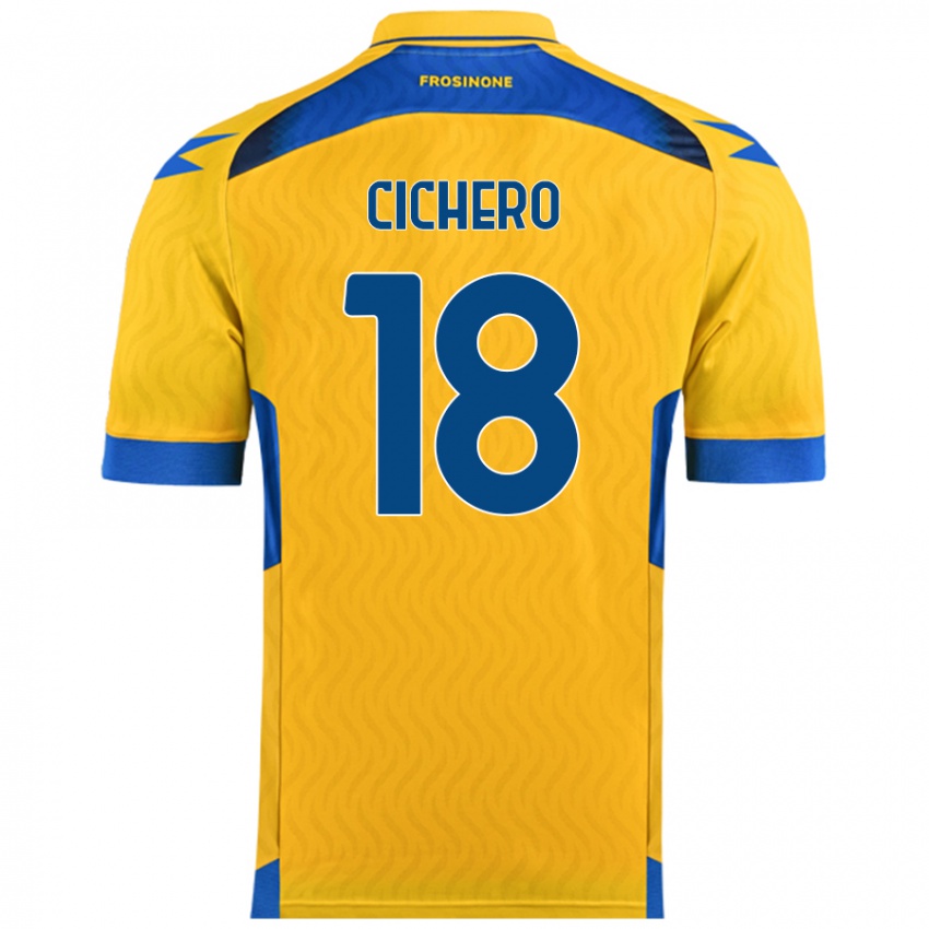 Niño Camiseta Alejandro Cichero #18 Amarillo 1ª Equipación 2024/25 La Camisa México