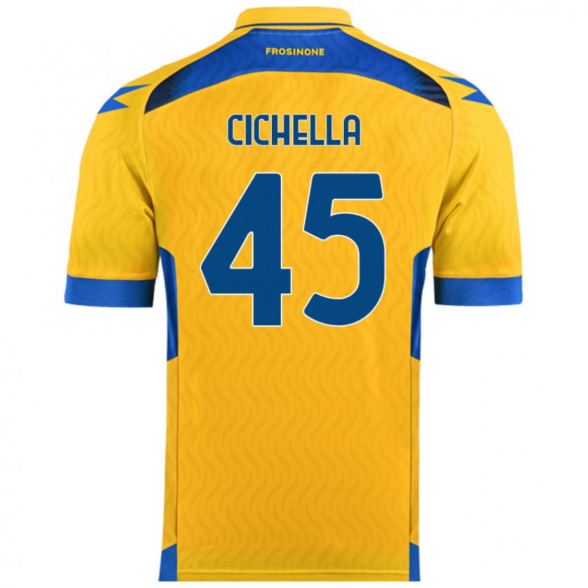 Niño Camiseta Matteo Cichella #45 Amarillo 1ª Equipación 2024/25 La Camisa México