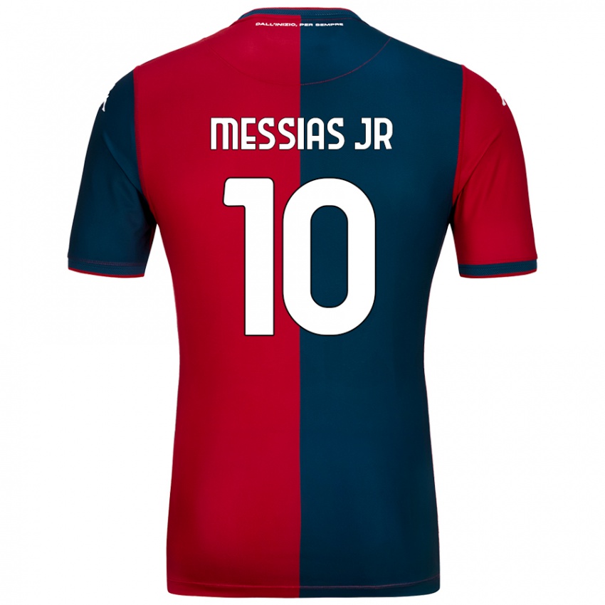 Niño Camiseta Junior Messias #10 Rojo Azul Oscuro 1ª Equipación 2024/25 La Camisa México