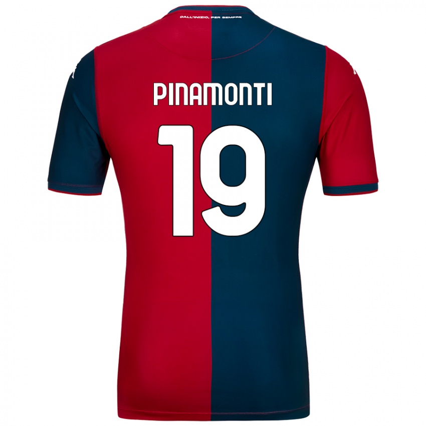 Niño Camiseta Andrea Pinamonti #19 Rojo Azul Oscuro 1ª Equipación 2024/25 La Camisa México